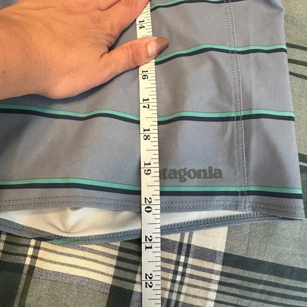 Patagonia Board Shorts Mens 30 Hydropeak Outdoor Striped Beach Stretch Swim Surf